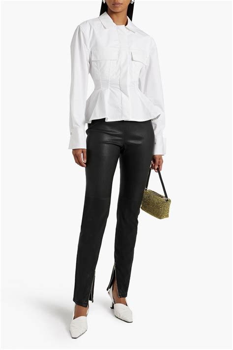 givenchy leather leggings|GIVENCHY Overlock leather leggings .